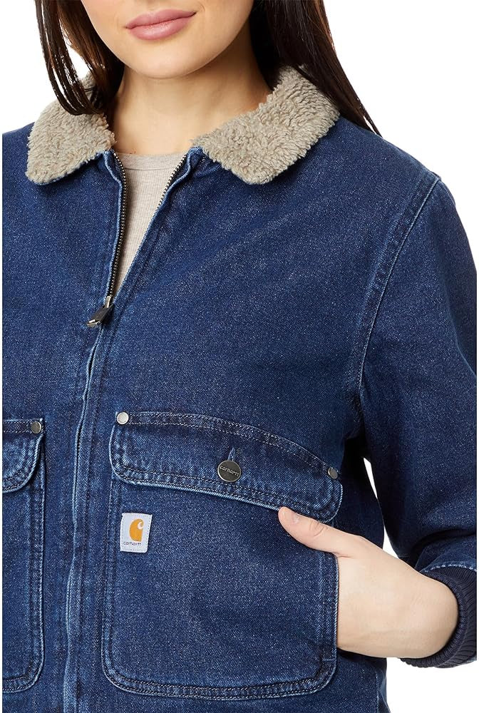 Carhartt WOMENS Relaxed Fit SHERPA LINED DENIM Jacket Footwear Apparel New Zealand