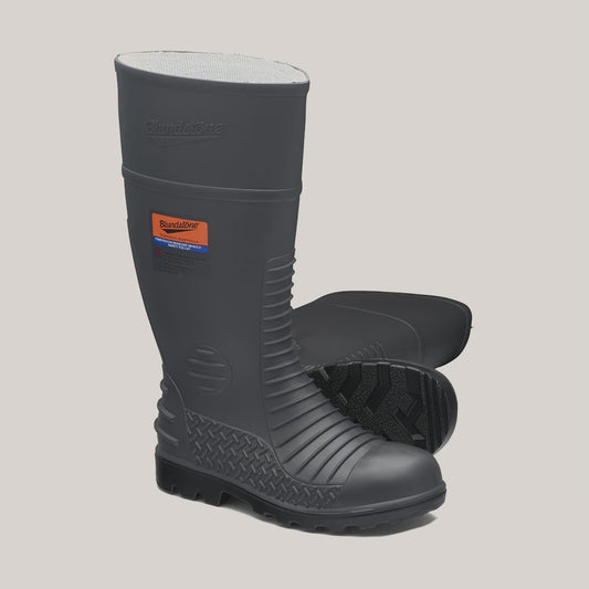 Blundstone Gumboot, Grey, Safety toe cap, Steel midsole