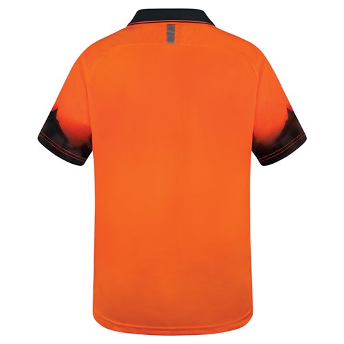 Bison Polo Polyester - Orange/Navy