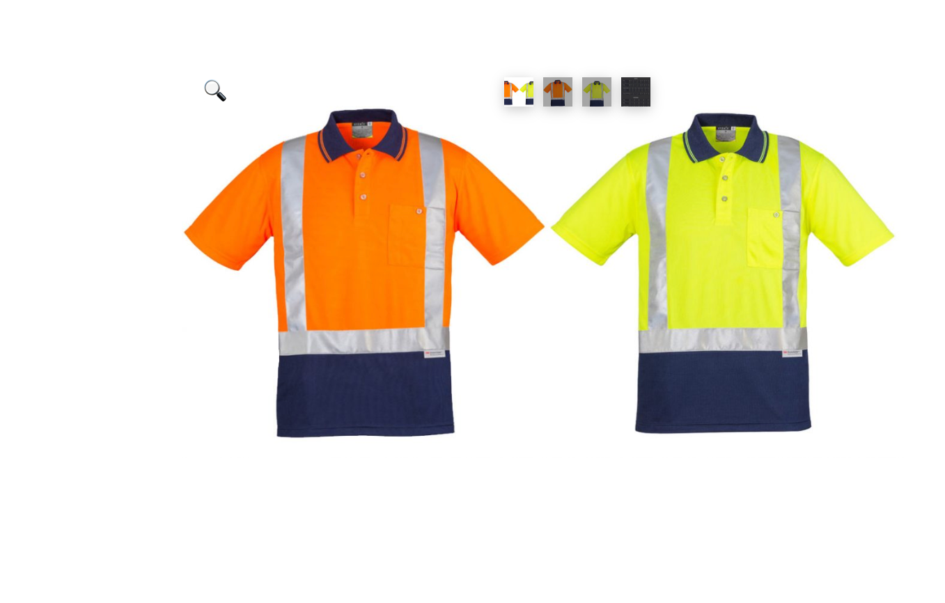 Hi Vis Spliced Polo - Short Sleeve Shoulder Taped - ZH233