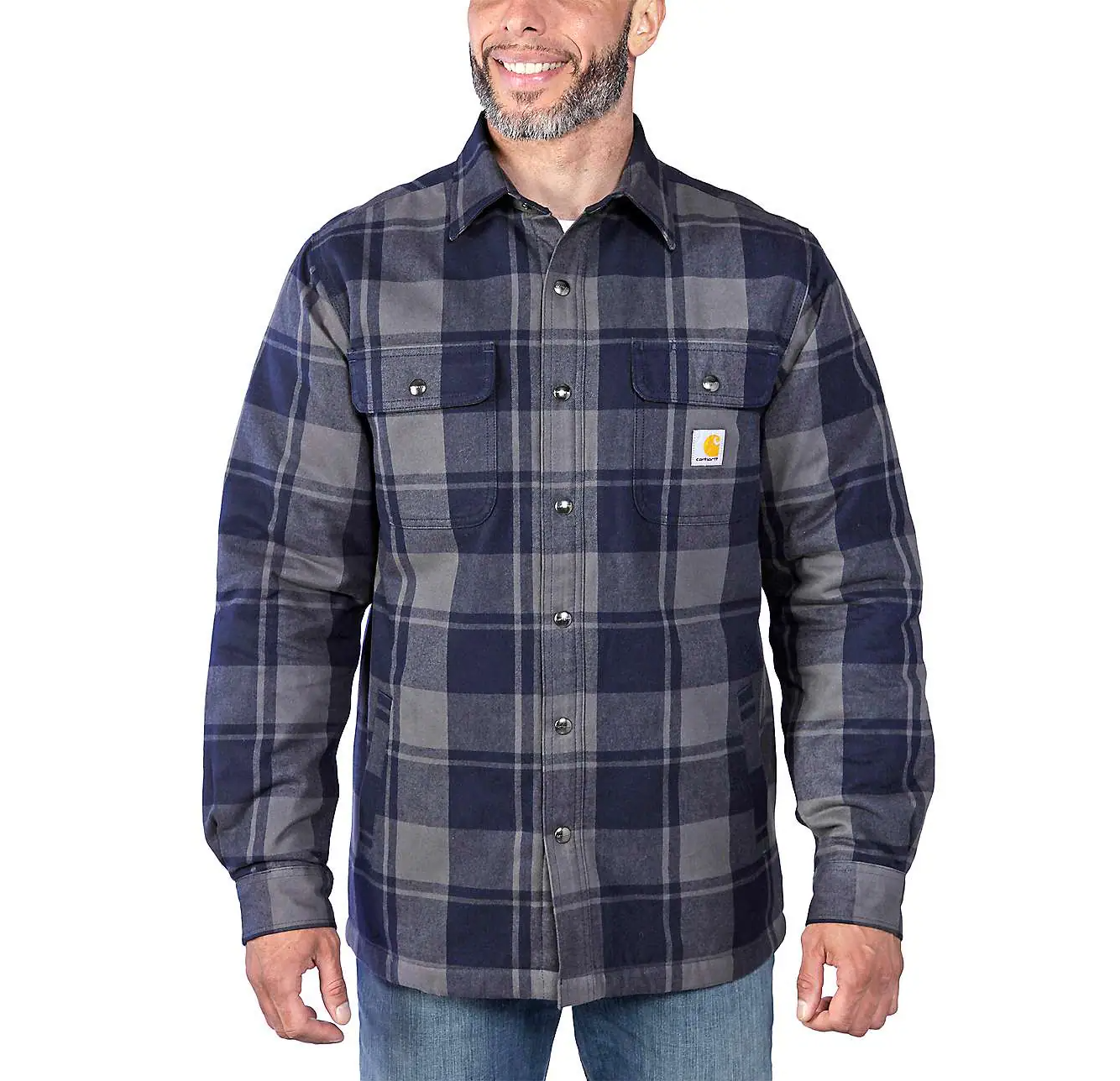 Carhartt Sherpa Lined Plaid Shirt Jacket