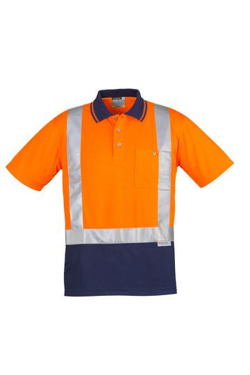 Hi Vis Spliced Polo - Short Sleeve Shoulder Taped - ZH233