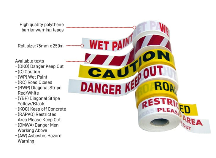 Barrier Warning Tape 250m